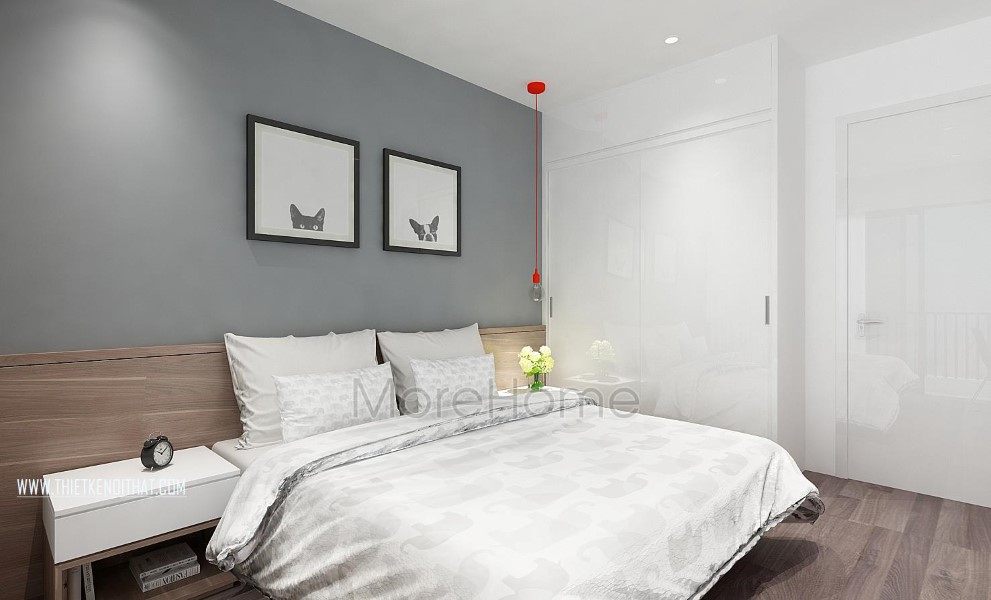 Thiết kế nội thất phòng ngủ căn hộ chung cư Penthouse Imperia Garden